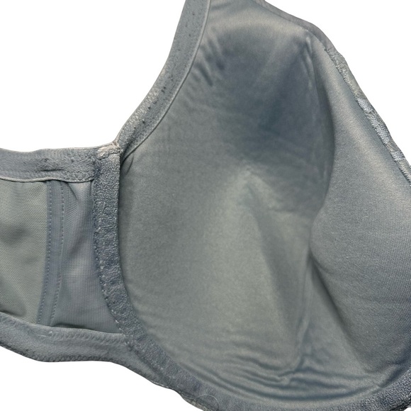 Cacique Lightly Lined Full Coverage Grey Lace Bra W Underwire size 38F - Picture 7 of 10